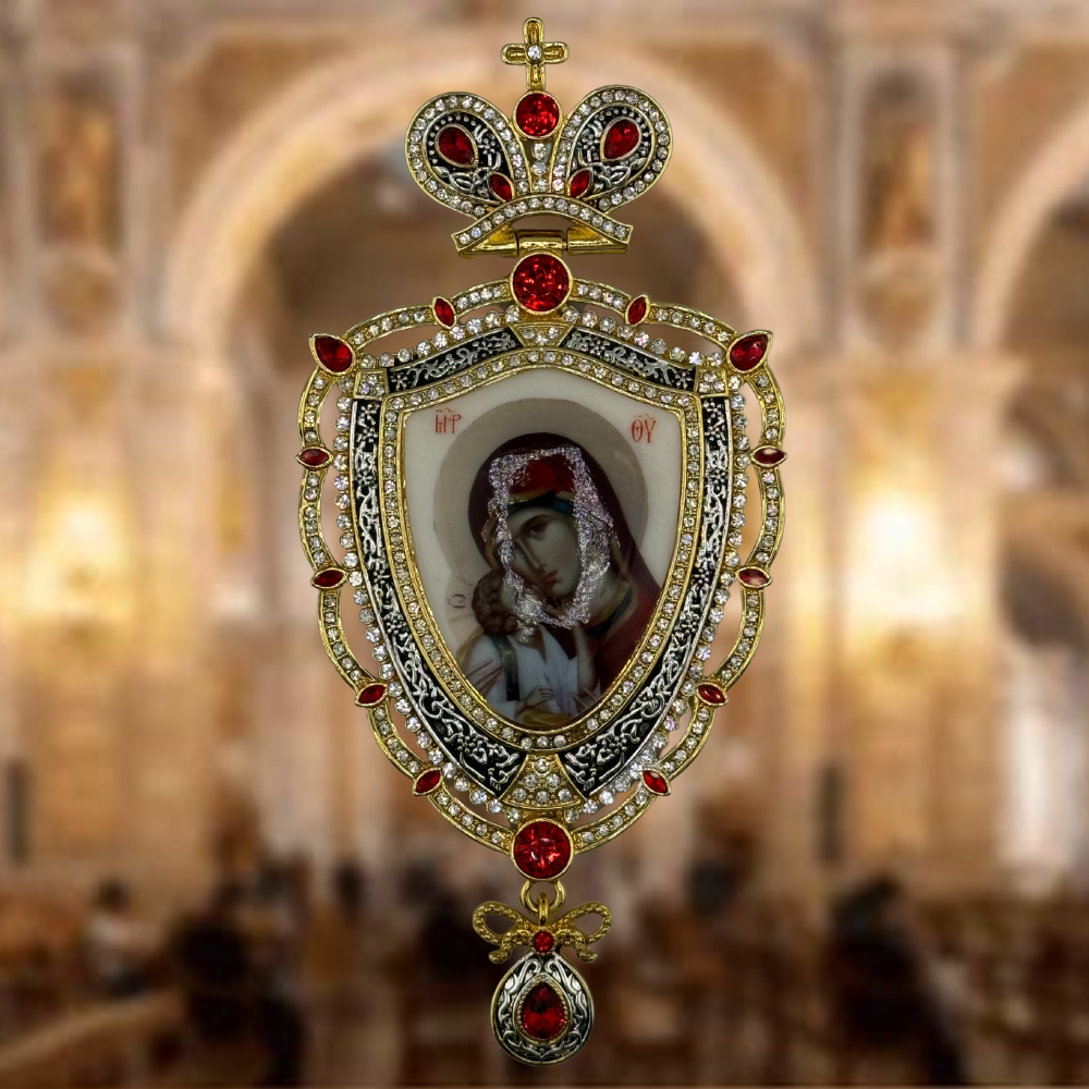 Orthodox Pectoral Cross with Panagia for Bishop Orthodox Pectoral Cross with Panagia for Bishop